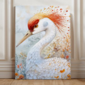 Whimsical Sandhill Crane Art キャンバスプリント