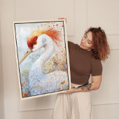 Whimsical Sandhill Crane Art キャンバスプリント