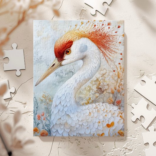 Whimsical Sandhill Crane Art ジグソーパズル