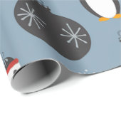Whimsical Santa and Penguin Christmas Pattern ラッピングペーパー (ロールコーナー)