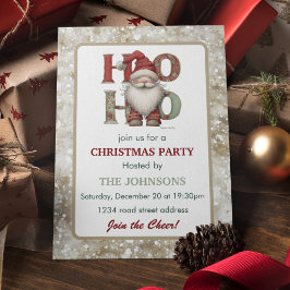 Whimsical Santa Christmas Party Invitation  招待状