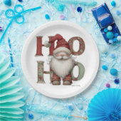 Whimsical Santa HO HO HO Paper Plates ペーパープレート (パーティー)