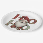 Whimsical Santa HO HO HO Paper Plates ペーパープレート (アングル)
