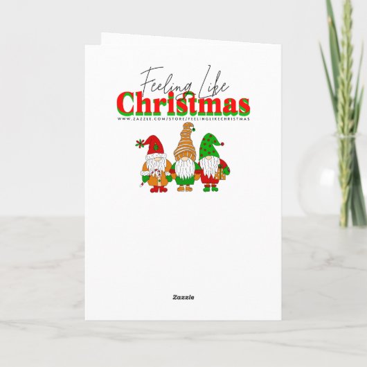 Whimsical Santa's Workshop Personalized Christmas シーズンカード (裏面)