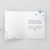 Whimsical Santa's Workshop Personalized Christmas シーズンカード (内部)