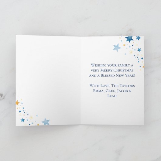 Whimsical Santa's Workshop Personalized Christmas シーズンカード (内部)