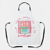 Whimsical Sardines Coastal Beach エプロン (正面)