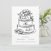 Whimsical Save The Date 招待状 (スタンド正面)