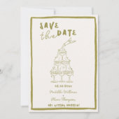 whimsical Save The Date 招待状 (正面)