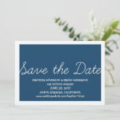  whimsical Save the Date 招待状（青） 招待状 (スタンド正面)