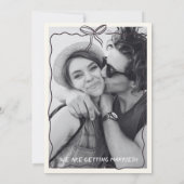 Whimsical Save the date champagne tower wedding セーブザデート (裏面)