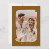 Whimsical Save The Date Champagne with Photo Boho 招待状 (裏面)