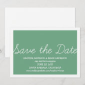  whimsical save the date green 招待状 (正面/裏面)