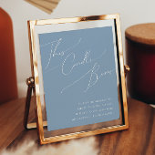 Whimsical Script | Dusty Blue This Candle Burns ポスター