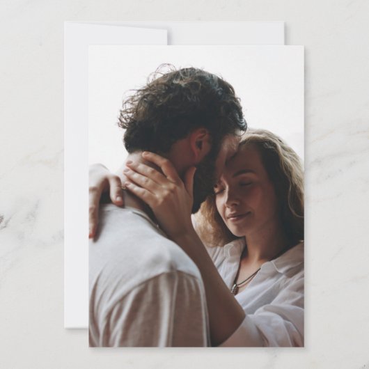 Whimsical Script Just Love Photo Wedding 招待状 (裏面)