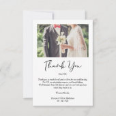 Whimsical Script Thanks Wedding Suppliers Photo サンキューカード (正面)