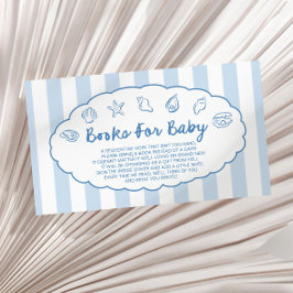 Whimsical Seashell Baby Shower Books For Baby エンクロージャーカード