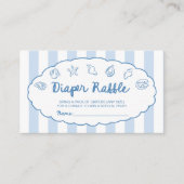 Whimsical Seashell Baby Shower Diaper Raffle  エンクロージャーカード (正面)