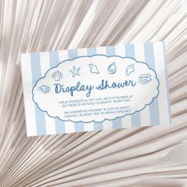 Whimsical Seashell Baby Shower Display Shower エンクロージャーカード