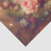 Whimsical Shabby Chic Floral Calico Cat Decoupage 薄葉紙 (詳細)