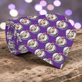 Whimsical Sheep Custom Necktie Tie ネクタイ