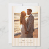 Whimsical Shell Monogram Coastal Wedding サンキューカード (正面)