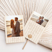 Whimsical Shell Monogram Coastal Wedding サンキューカード