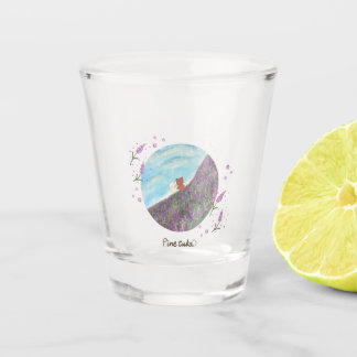 Whimsical Shot Glass | Teddy Bears in Lavender Fie ショットグラス