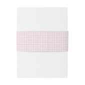 Whimsical Silly Goose Pink Gingham Baby Shower 招待状ベリーバンド (裏面例)