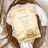 Whimsical Silly Goose Spring Baby Shower 招待状