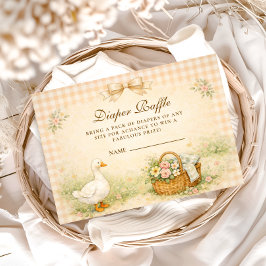 Whimsical Silly Goose Spring Diapper Raffle エンクロージャーカード