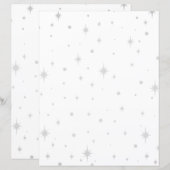 Whimsical Silver Star Junk Journal Paper  (正面/裏面)