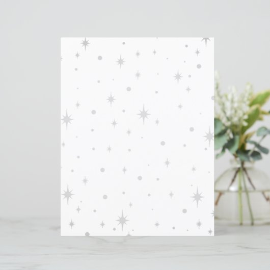 Whimsical Silver Star Junk Journal Paper  (スタンド正面)