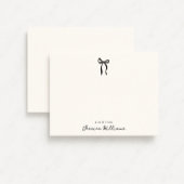 Whimsical simple bow, a note from flat card 招待状