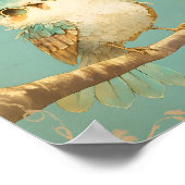 Whimsical Singing Bird Nursery Wall Art  ポスター (角)