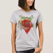 Whimsical Snail & Strawberry Mama  Tシャツ (正面)