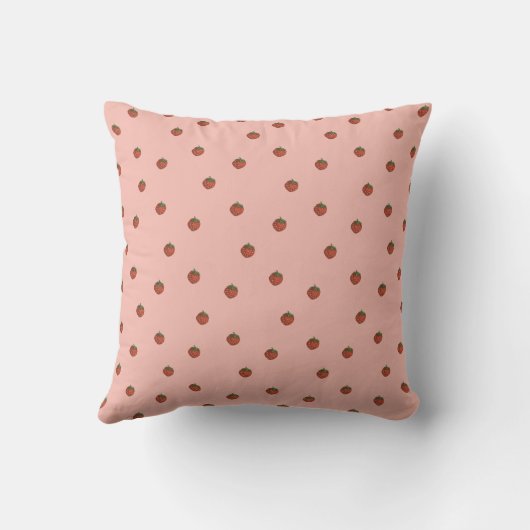 Whimsical Snail & Strawberry Nursery Decor Pillow クッション (裏面)