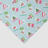 Whimsical Snow Globes in Aqua Blue Pattern 薄葉紙 (詳細)