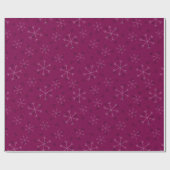 Whimsical Snowflakes Christmas Pattern Purple ラッピングペーパー (フラット)
