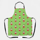 Whimsical Snowman Cupcake Apron エプロン (正面)