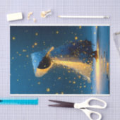 Whimsical Snowman Spirit In Cloak DX3L Decoupage 薄葉紙 (クラフト)