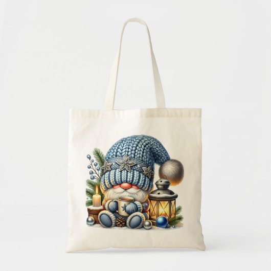 Whimsical Snowman Tote Bag トートバッグ (正面)