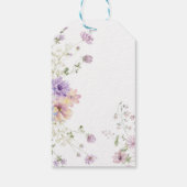 Whimsical Soft Wildflowers Cottage Garden Wedding ギフトタグ (裏面)