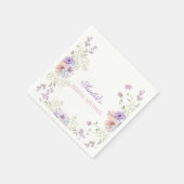 Whimsical Soft Wildflowers Cottage Garden Wedding  スタンダードカクテルナプキン (角)