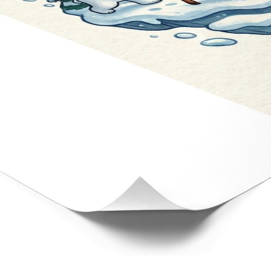 Whimsical Solar System Christmas Party with people ポスター (コーナー)