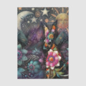 Whimsical Southwest Coyote Animal Decoupage 薄葉紙 (正面)