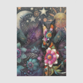 Whimsical Southwest Coyote Animal Decoupage 薄葉紙