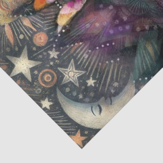 Whimsical Southwest Coyote Animal Decoupage 薄葉紙 (詳細)