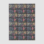 Whimsical Southwest Coyote Tiled Decoupage 薄葉紙 (正面)