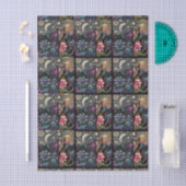 Whimsical Southwest Coyote Tiled Decoupage 薄葉紙 (クラフト)